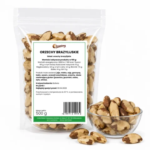 Orzechy brazylijskie surowe 500 g w worku strunowym – Chrupniemy