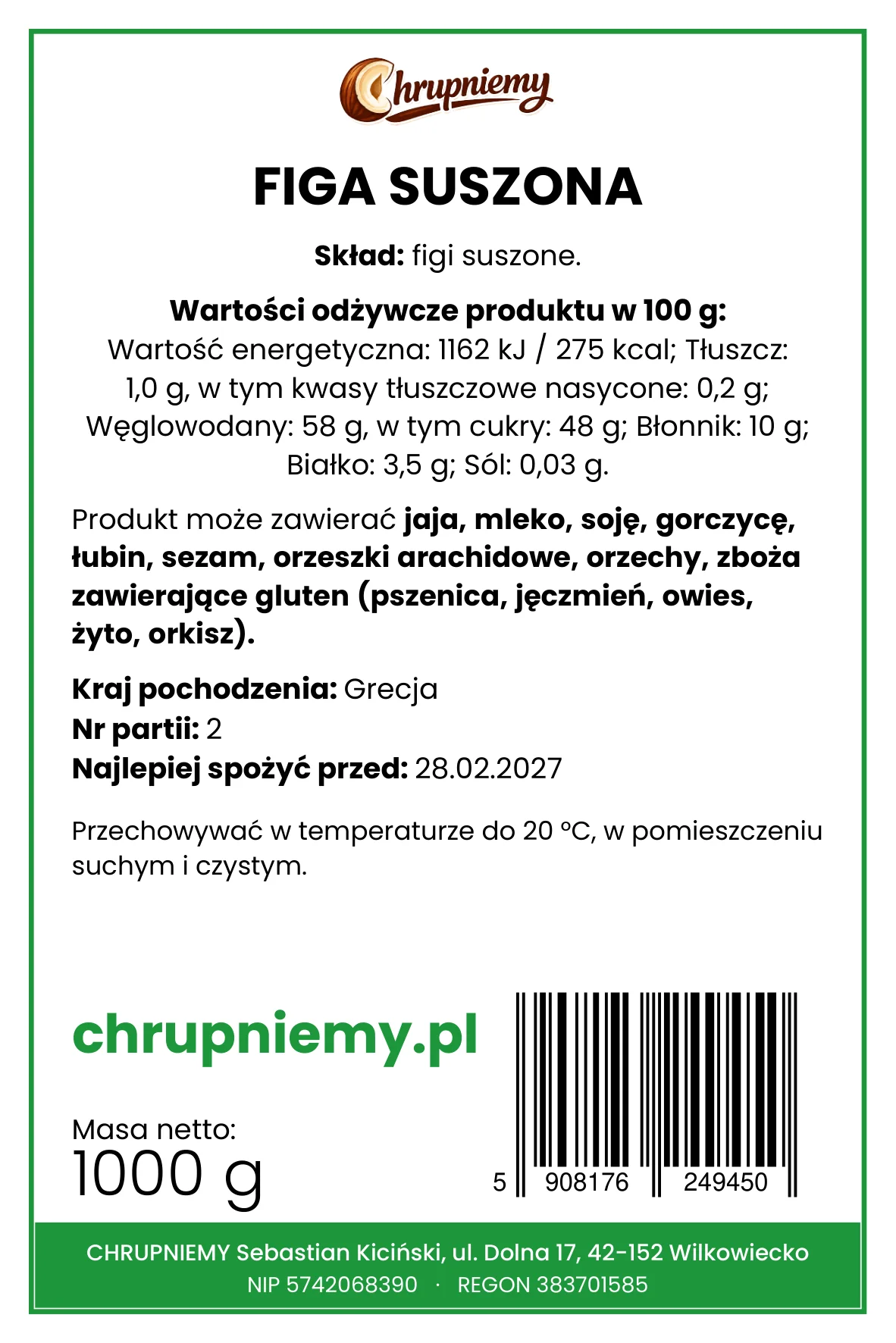 Figi suszone greckie