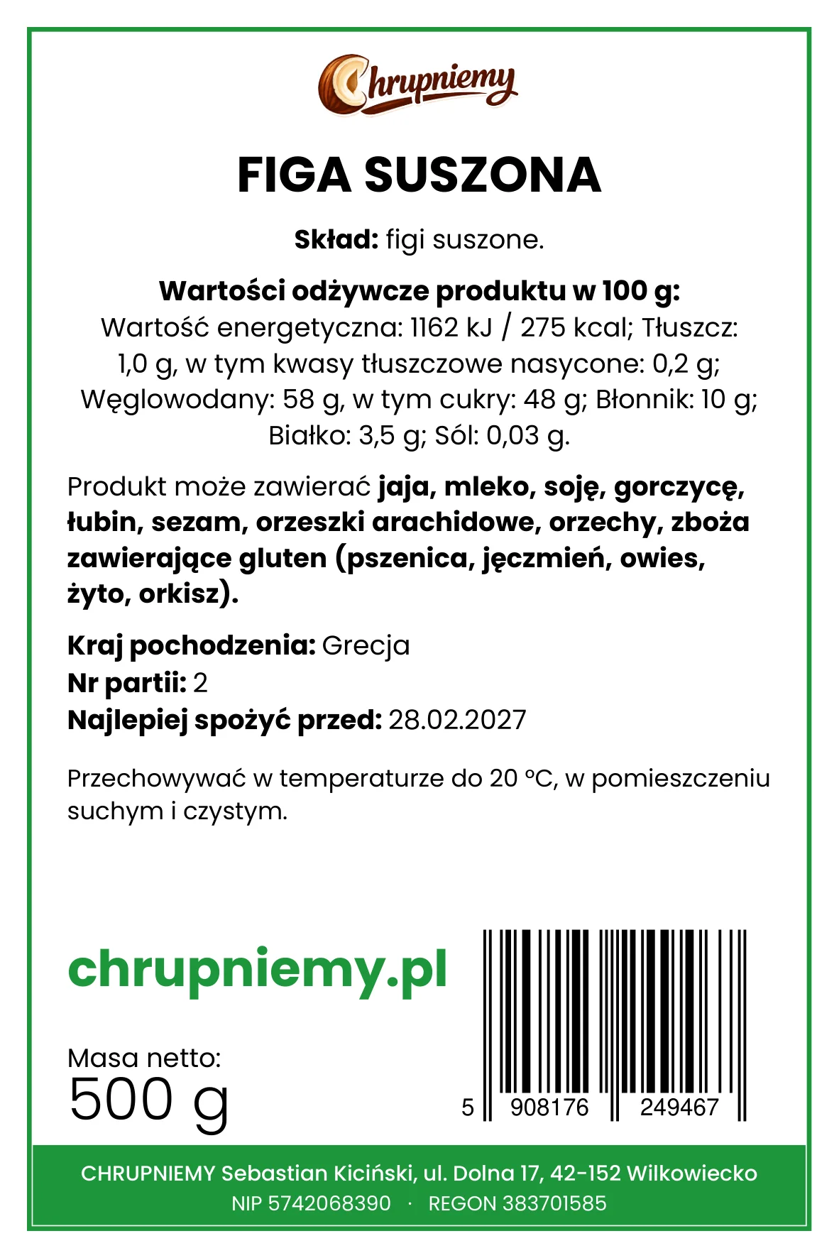 Figi suszone greckie