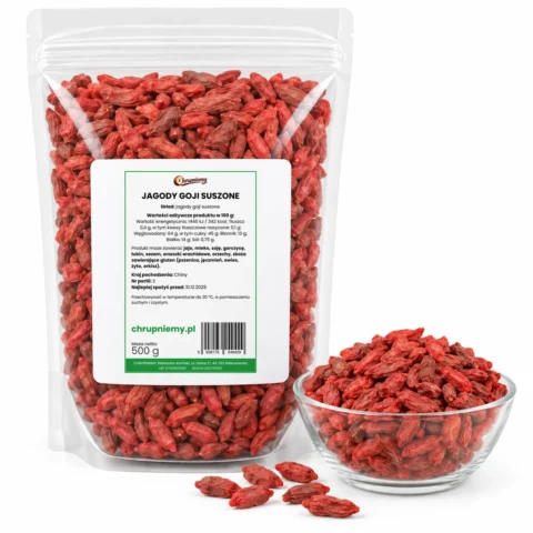 Jagody goji suszone, bez dodatku cukru - opakowanie